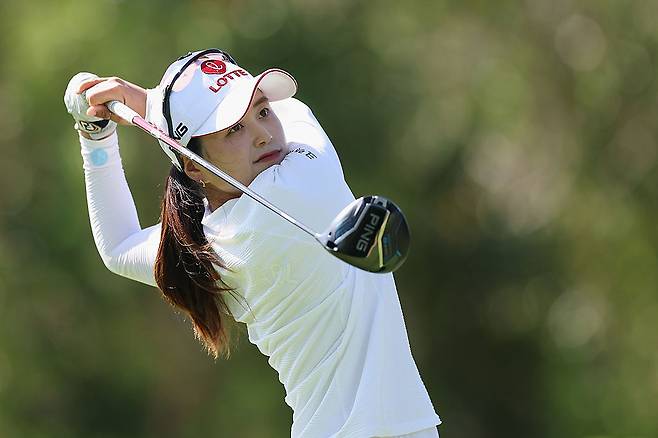 최헤진이 지난 24일 멕시코 킨타나로오주 플라야 델 카르멘의 엘 카말레온GC에서 열린 LPGA 투어 리비에라 마야오픈 2라운드에서 드라이버샷을 하고 있다. 최혜진은 26일 최종라운드에서 공동 4위로 마치고 US여자오픈이 열리는 미국 위스콘신행 비행기에 올랐다. ｜게티이미지
