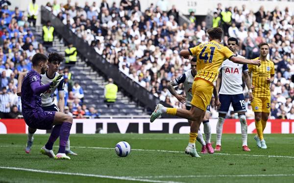 ▲ 브라이턴은 4골을 퍼부으며 토트넘을 4-1로 이겼다. 손흥민은 벤치에서 경기를 봤다. ⓒ연합뉴스/AFP/REUTERS