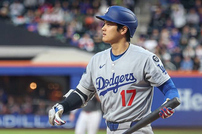 ▲ 3회 뉴욕 메츠 선발 센가 코다이에게 삼진으로 물러난 오타니 쇼헤이. ⓒ연합뉴스