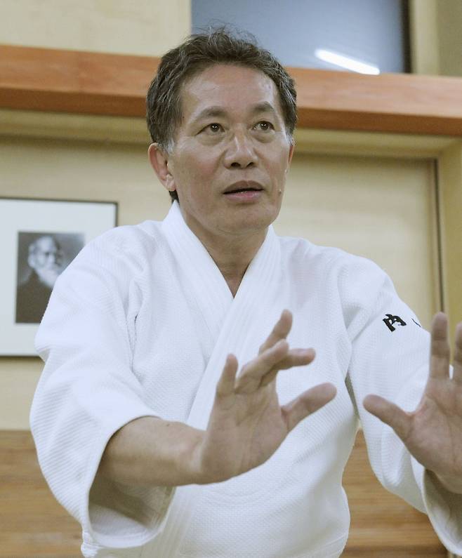 도복 입은 우치다 다쓰루  [교도=연합뉴스 자료사진]