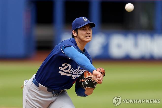 라이브피칭 하는 오타니 [AFP=연합뉴스]