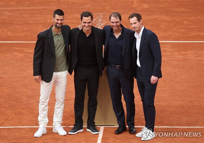 코트에 모인 '빅4' [UPI=연합뉴스]