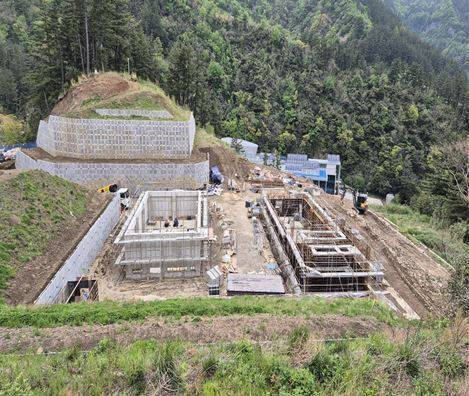 울릉군 LPG배관망 구축사업 공사 현장 전경. 김석현 기자