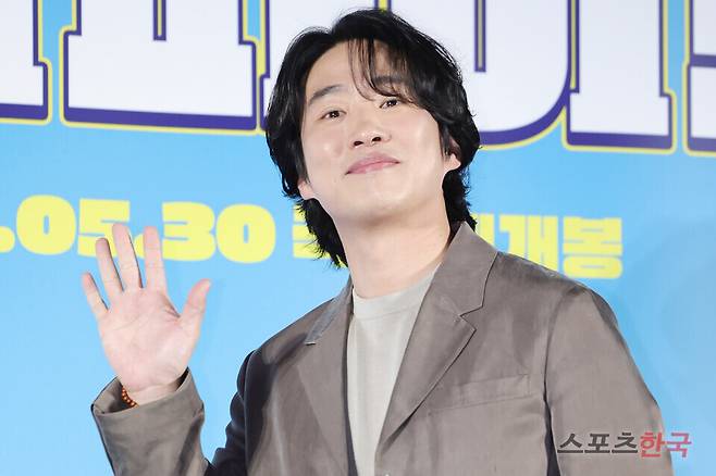 영화 '하이파이브' 제작보고회에 참석한 배우 안재홍. 25.05.12 ⓒ이혜영 기자 lhy@hankooki.com