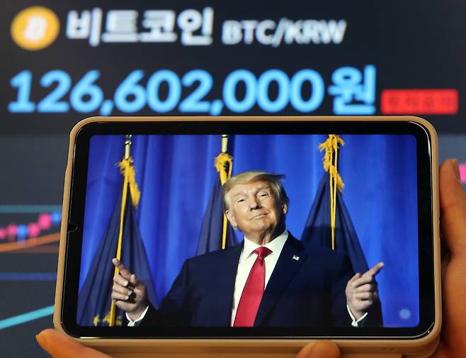 서울 서초구 빗썸라운지 전광판. /뉴스1