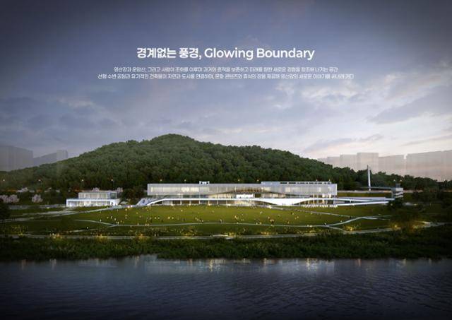 강기정 광주시장의 핵심 공약 사업인 Y프로젝트 '영산강 익사이팅존'의 국제 설계 공모 당선작인 '경계 없는 풍경' 조감도. 광주시 제공