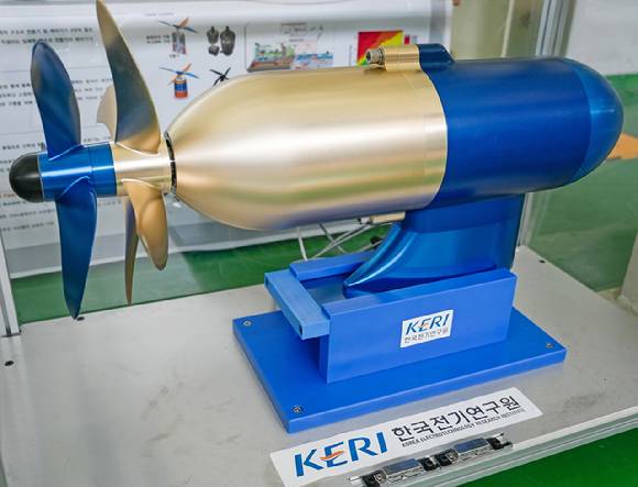 KERI 연구팀이 상반회전 프로펠러를 개발했다. [사진=KERI]