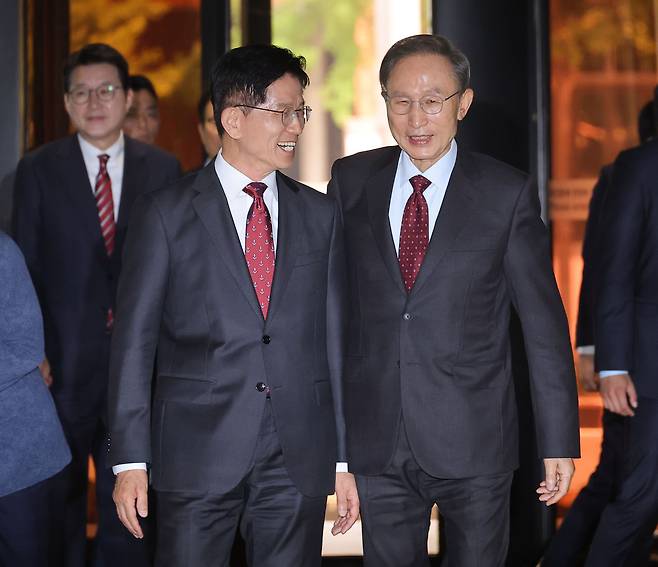 김문수 후보와 이명박 전 대통령 오찬 회동. 연합뉴스