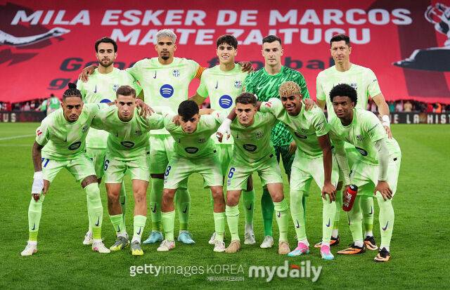 역사상 첫 기록을 세운 FC 바르셀로나. /게티이미지코리아