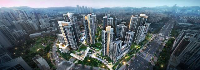 개포주공 6·7단지 재건축단지 조감도. 사진 제공=현대건설