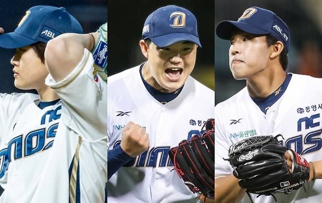 NC 전사민, 김녹원, 김태훈. NC 다이노스 제공