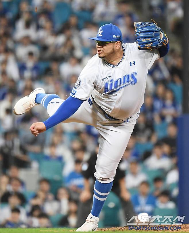 27일 대구 라이온즈파크에서 열린 롯데-삼성전. 후라도가 역투하고 있다. 대구=정재근 기자 cjg@sportschosun.com/2025.5.27/