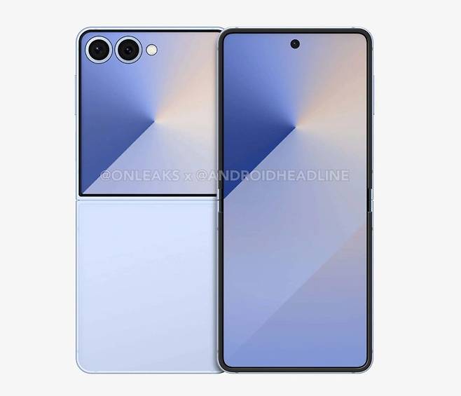 온리크스와 안드로이드 헤드라인이 합작한 갤럭시 Z 플립 7 예상 렌더링