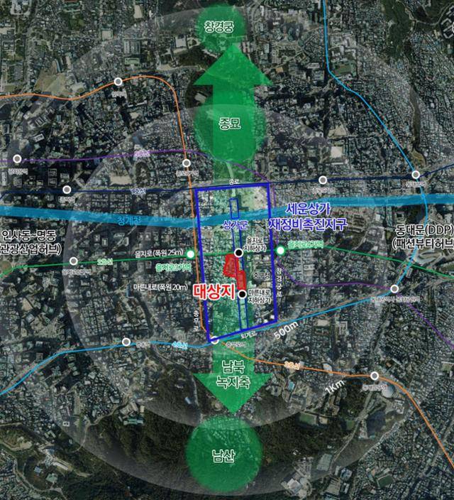세운재정비촉진지구 6-1-3구역 위치도. 서울시 제공