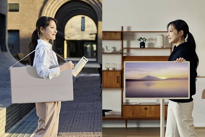 LG전자 이동형 무선 스크린 '스탠바이미2'. 사진=LG전자