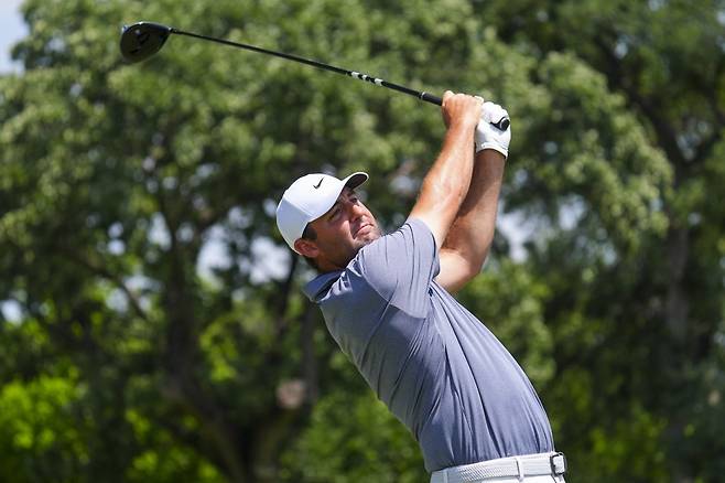 29일(한국시간) 개막하는 메모리얼 토너먼트에서 타이틀 방어 및 시즌 3승에 도전하는 스코티 셰플러. AP뉴시스