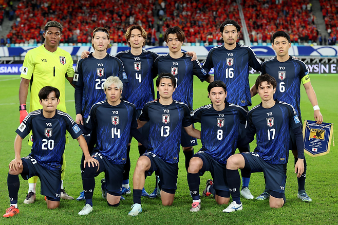 지난해 11월 중국과의 2026 북중미월드컵 예선 C조 조별리그 원정 경기에 나선 일본 축구 대표팀 선수. 게티이미지코리아