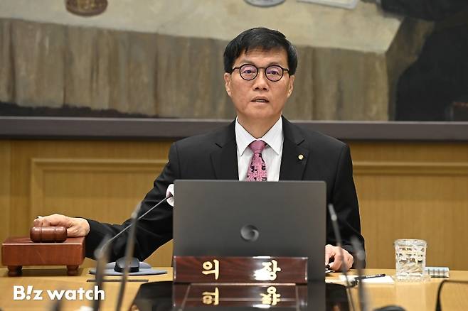 이창용 한국은행 총재가 29일 서울 중구 한국은행에서 열린 금융통화위원회를 주재하고 있다. 2025.05.29 사진공동취재단