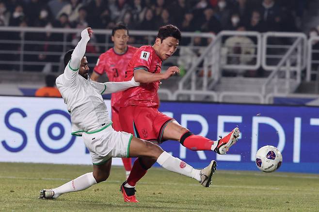 지난 20일 경기도 고양종합운동장에서 열린 2026 북중미 월드컵 아시아 3차 예선 B조 7차전 대한민국과 오만의 경기.