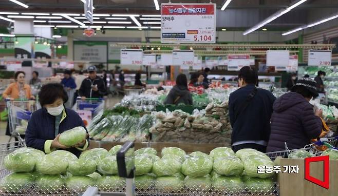 지난달 서울 소재 한 마트에서 소비자가 제품을 살펴보고 있는 모습