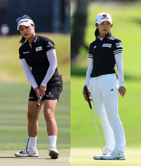 2025년 미국여자프로골프(LPGA) 투어 메이저 대회인 US여자오픈에 출전하는 윤이나, 황유민 프로. 사진제공=ⓒAFPBBNews = News1