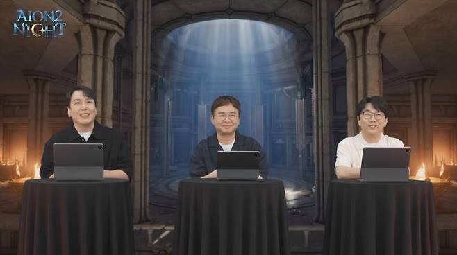 ▲ (좌측부터) 소인섭 사업실장, 백승욱 개발총괄, 김남준 개발 PD