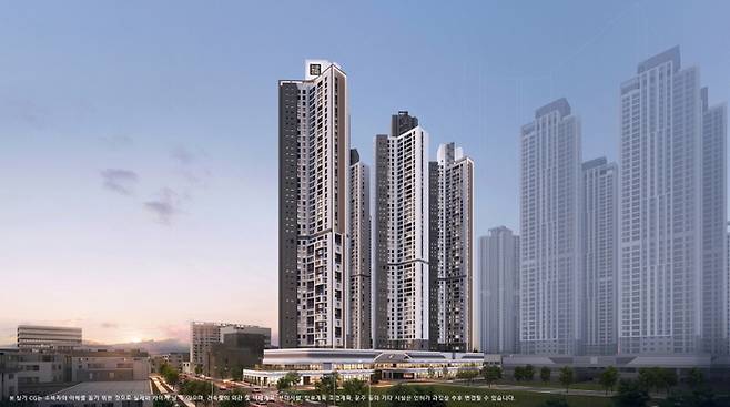 < ‘대전 하늘채 루시에르’ 투시도 / 출처 : 코오롱글로벌 >