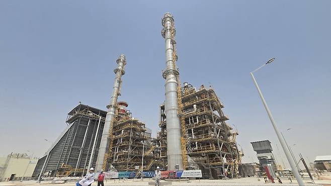 사우디 자푸라1 열병합 발전소 현장. /사진=산업통상자원부 공동취재단