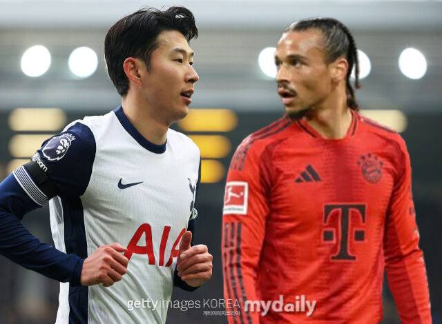 손흥민(왼쪽)과 사네. /게티이미지코리아