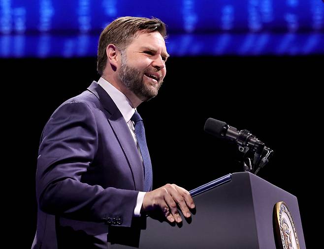 비트코인 2025 콘퍼런스에 참석한 JD 밴스 미 부통령 [EPA]