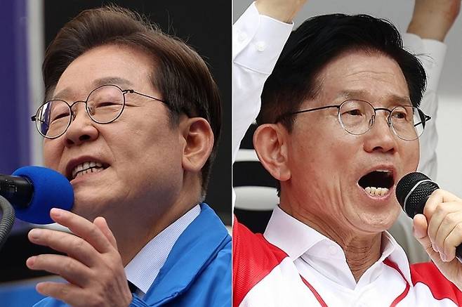 6·3 대선 본투표일을 닷새 앞둔 29일, 사전투표 첫날을 맞아 더불어민주당 이재명 후보와 국민의힘 김문수 후보가 유세에 나섰다. 연합뉴스