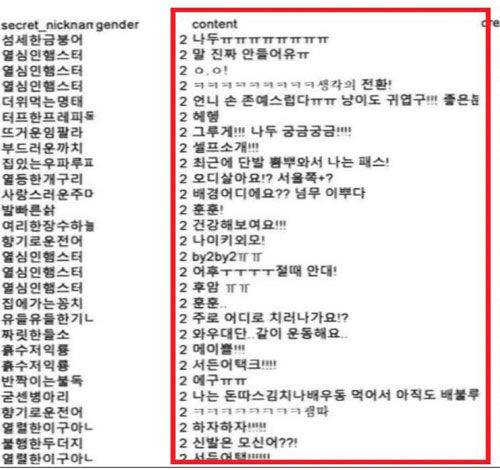 테크랩스 직원이 가짜 여성회원 계정으로 단 댓글