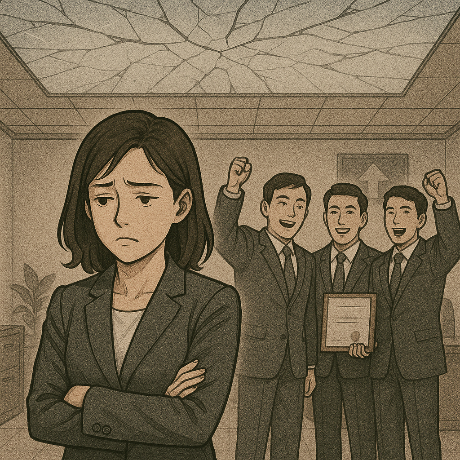 챗GPT로 생성한 여성 유리천장 이미지 [챗GPT 생성 이미지]