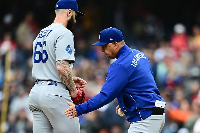 ▲ 블론세이브를 저지른 태너 스캇. ⓒ연합뉴스/AP