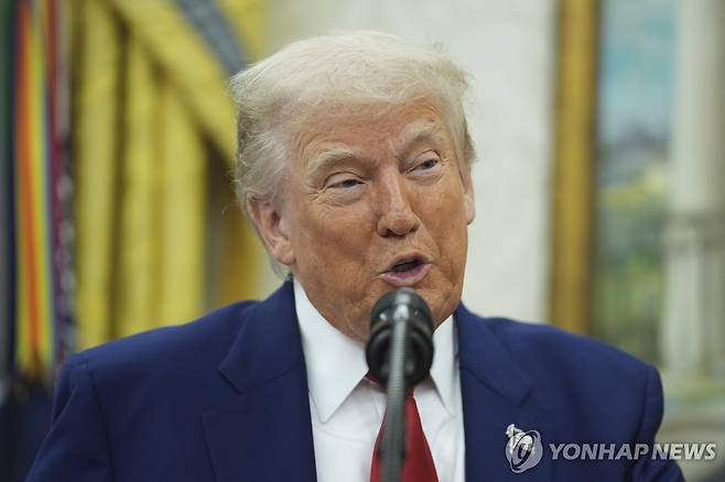 도널드 트럼프 미국 대통령 [AP=연합뉴스. 재판매 및 DB 금지]