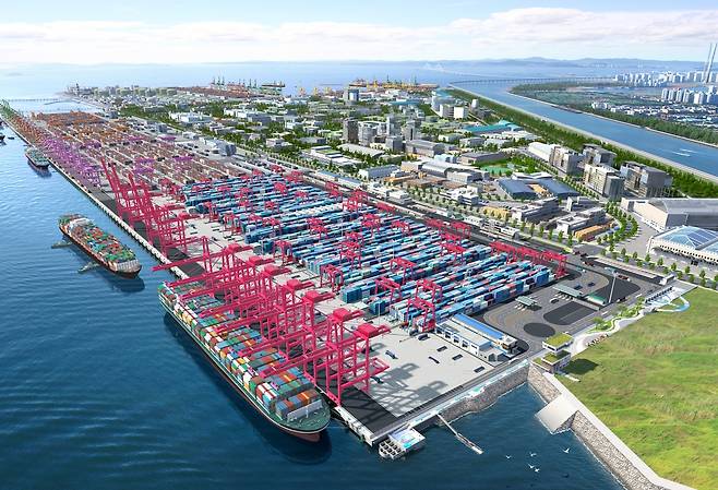 인천 신항과 배후단지 조감도 [인천항만공사 제공. 재판매 및 DB 금지]