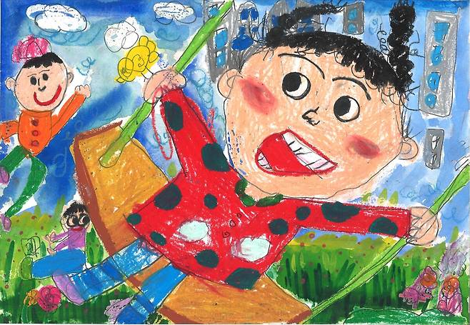 ▲유치부 김리윤(해동사 금강유치원) ‘우리동네 놀이터’