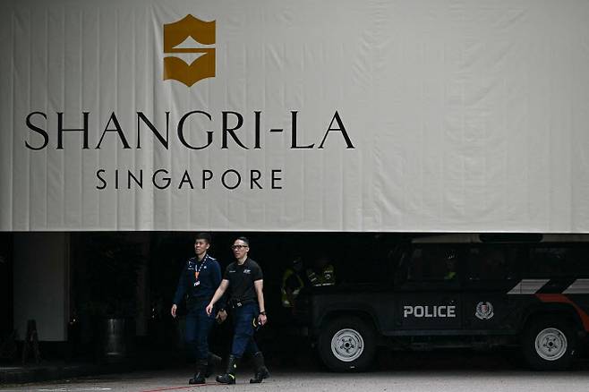 30일 아시아 안보회의가 열리는 싱가포르 샹그릴라 호텔. (사진=AFP)
