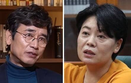 유시민 전 노무현재단 이사장과 윤희숙 국민의힘 여의도연구원장