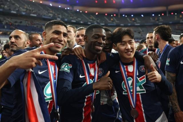 PSG는 올 시즌 UCL에서 강력한 우승 후보 리버풀(16강), ‘다크호스’ 애스턴 빌라(8강), 또 다른 우승 후보 아스널(4강)을 차례로 꺾고 결승에 올랐다. 사진=AFP=연합뉴스