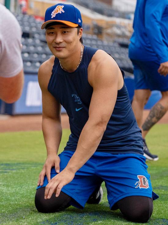 김하성이 탬파베이 레이스 트리플A팀 더램 불스에서 훈련하고 있다. /사진=더램 불스 구단 공식 SNS