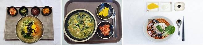 사진 왼쪽부터 할매 잔치국수, 배말칼국수, 명가짬뽕 / 사진 = 한국도로공사