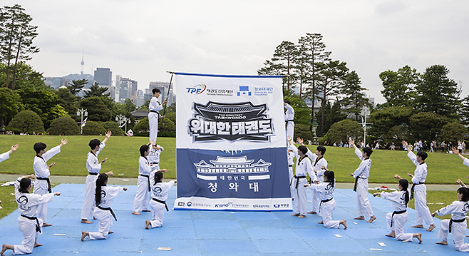 청와대 대정원 위대한 태권도 공연. 사진=태권도진흥재단