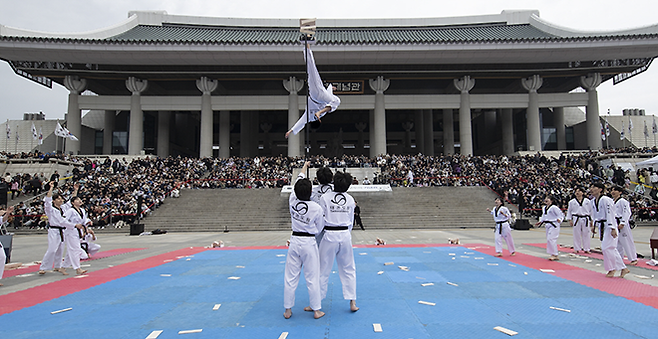 독립기념관 위대한 태권도 공연. 사진=태권도진흥재단