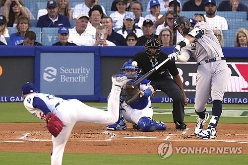 1회초 솔로홈런을 날린 에런 저지 [AP=연합뉴스]