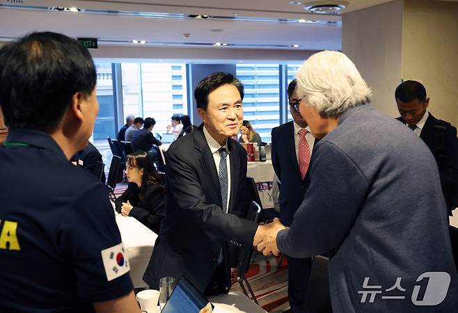 김태흠 충남지사 호주 수출상담회에 참석한 모습. (충남도 제공, 재판매 및 DB금지) / 뉴스1