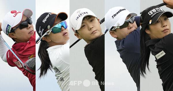 2025년 미국여자프로골프(LPGA) 투어 메이저 대회인 US여자오픈에 출전한 김효주, 김세영, 박성현, 신지애, 이정은6 프로. 사진제공=ⓒAFPBBNews = News1