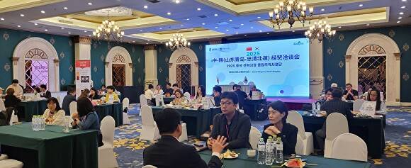 중국 칭다오에서 열린 충북기업 수출상담회 모습. [사진=충북도]