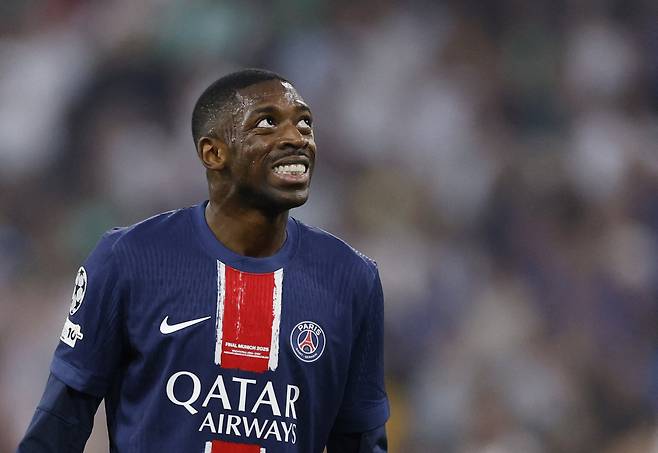 유럽 챔피언스리그 우승으로 발롱도르 수상 가능성을 높인 PSG 뎀벨레. [로이터=연합뉴스]