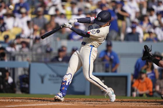 김혜성의 투런 홈런 장면. AP=연합뉴스